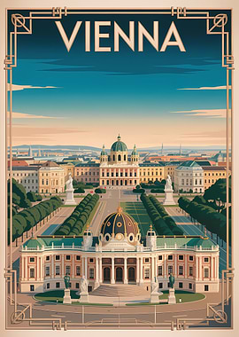 Vienna Art Deco Travel Poster