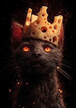 Cat King with Cheese Crown