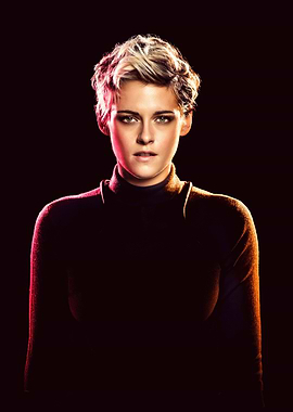 Kristen Stewart portrait in black turtleneck