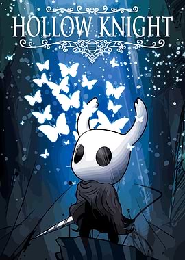 Hollow Knight character with butterflies