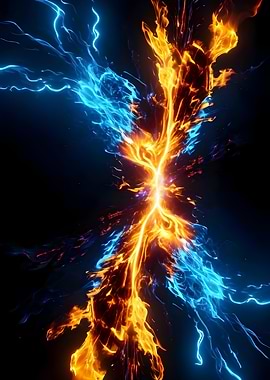 Fire and Ice Abstract Energy