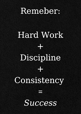 Inspirational Quote: Hard Work Equals Success