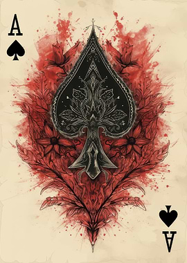 Ace of Spades Floral Art