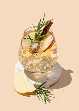 Apple Cinnamon Rosemary Cocktail