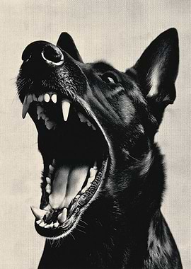 Aggressive Dog Portrait