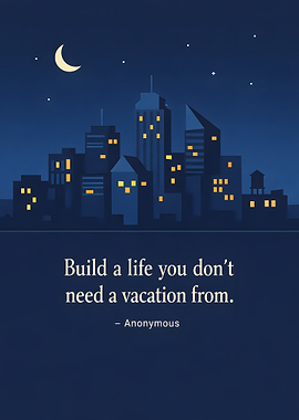 Cityscape with Inspirational Quote