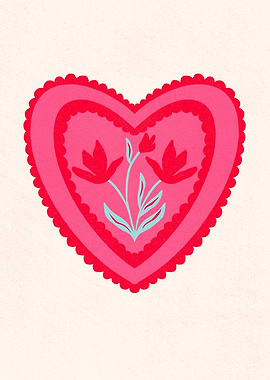 Floral Chocolate Box Heart