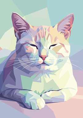 Abstract Cat Portrait