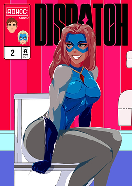 Blonde blazer on Toilet Comic Book Cover