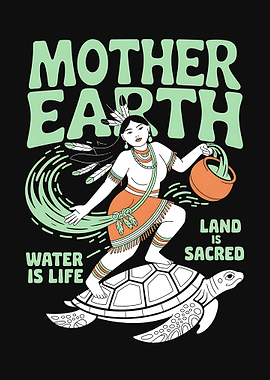 Mother Earth Native American Turtle Art