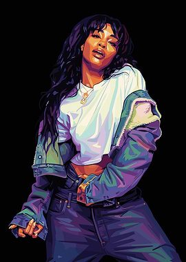 SZA Portrait Digital Art