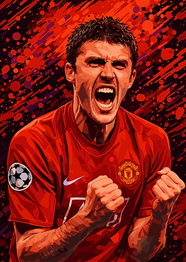 Soccer Player Celebrating Victory Illustration