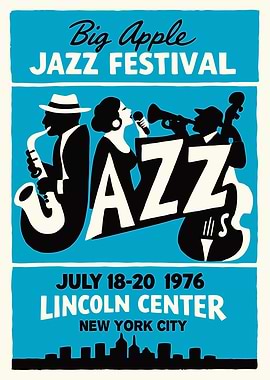 Big Apple Jazz Festival 1976 Poster