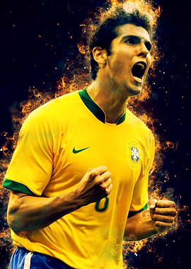 Kaka Celebrating with Fire Effect