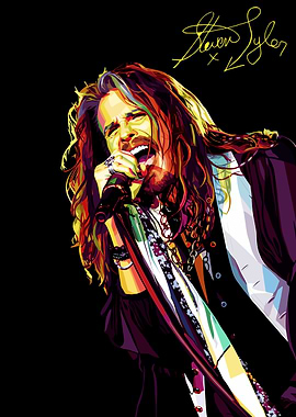 Steven Tyler Colorful Portrait