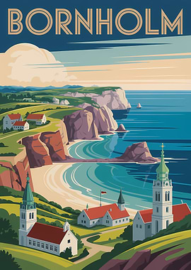 Bornholm Travel Poster