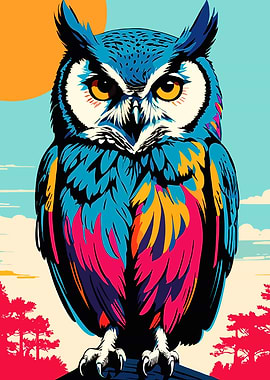 Colorful Owl Illustration