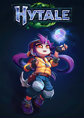 Hytale character with glowing cube