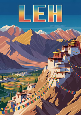 Leh Travel Poster Art