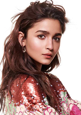 Alia Bhatt portrait with sequined top