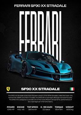 Ferrari SF90 XX Stradale Teal