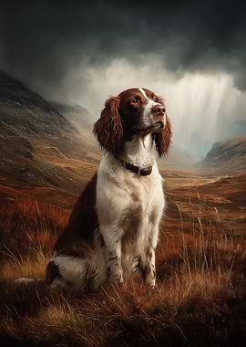 English Springer Spaniel in a Field