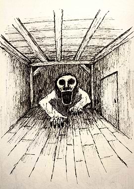 Creepy Figure in Confined Space