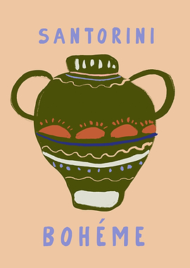 Santorini Bohème Vase Illustration