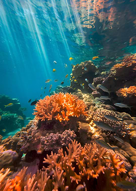 Underwater Coral Reef with Fish