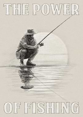 The Power of Fishing Illustration