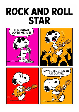 Snoopy Rock and Roll Star Comic