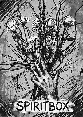 Spiritbox: Floral Hand in Black and White