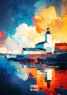 Oslo Norway Art Poster