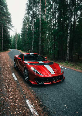 Ferrari 812 Competizione on Forest Road
