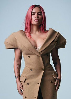 Karol G in a Stylish Coat