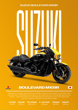 Suzuki Boulevard M109R Motorcycle Poster