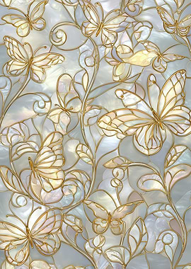 Elegant Butterfly and Floral Pattern