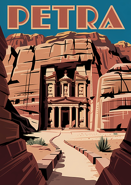 Petra, Jordan Travel Poster