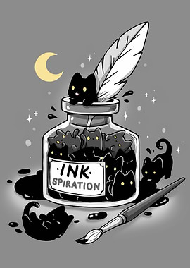 Inkspiration: Cats in an Ink Bottle