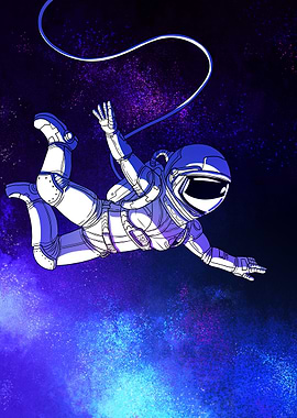 Astronaut in Space Digital Art