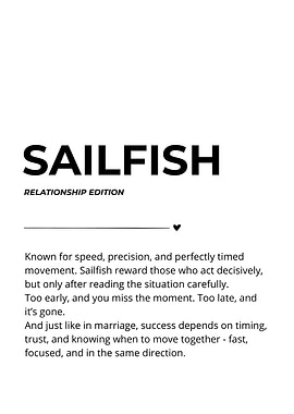 Sailfish Relationship Edition | Funny Wedding Gift for Anglers