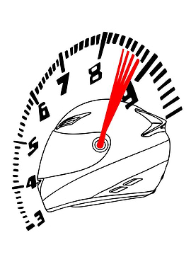 Motorcycle Helmet Speedometer Graphic