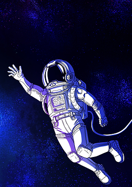 Astronaut in Space Digital Art
