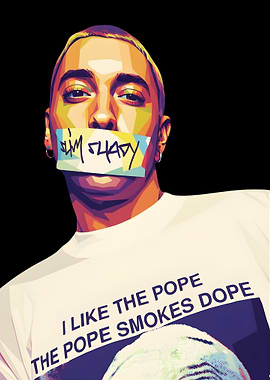 Eminem Slim Shady Pop Art Portrait