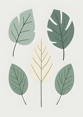 Minimalist Leaf Illustration