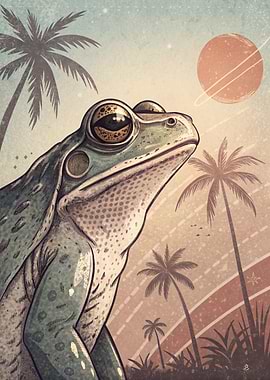 Frog in a Tropical Landscape