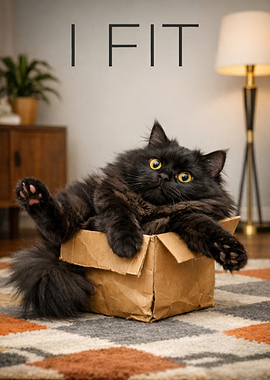 Black Cat in Box: I Fit