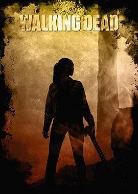 The Walking Dead Michonne Silhouette Poster