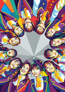 Colorful Portrait of a Group of Women