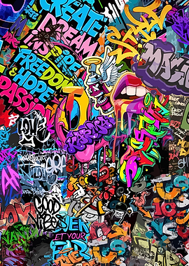 Colorful Graffiti Art with Positive Messages